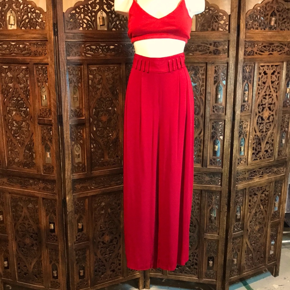 Red Palazzo Pants